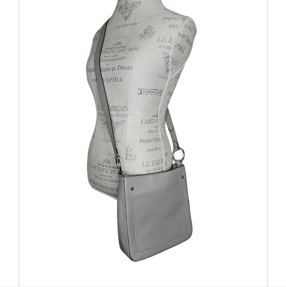 Rebecca Minkoff Jody Leather Feed Bag Crossbody Taupe - Picture 2 of 14